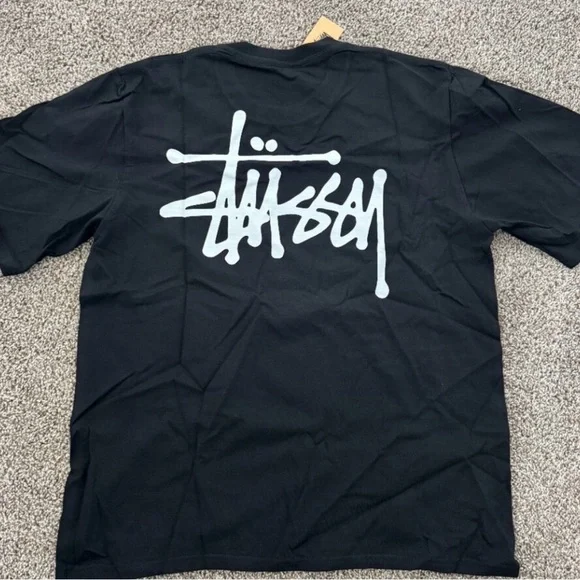 Stussy Black Graphic T-Shirt - Picture 1 of 2
